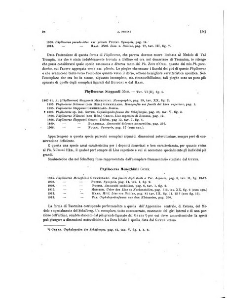 Palaeontographia Italica raccolta di monografie paleontologiche fondata da Mario Canavari nell'anno 1895