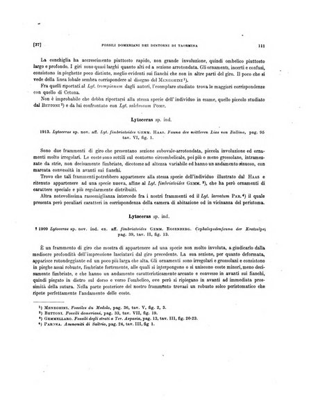 Palaeontographia Italica raccolta di monografie paleontologiche fondata da Mario Canavari nell'anno 1895