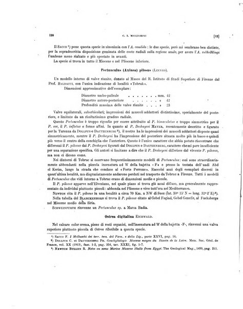 Palaeontographia Italica raccolta di monografie paleontologiche fondata da Mario Canavari nell'anno 1895