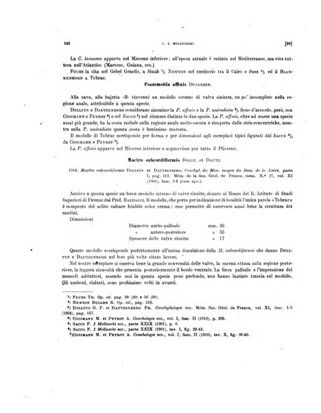 Palaeontographia Italica raccolta di monografie paleontologiche fondata da Mario Canavari nell'anno 1895