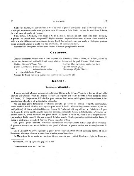 Palaeontographia Italica raccolta di monografie paleontologiche fondata da Mario Canavari nell'anno 1895