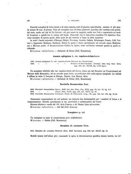 Palaeontographia Italica raccolta di monografie paleontologiche fondata da Mario Canavari nell'anno 1895