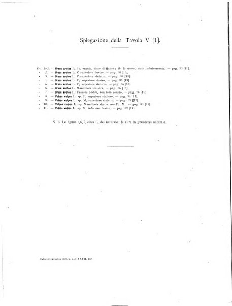 Palaeontographia Italica raccolta di monografie paleontologiche fondata da Mario Canavari nell'anno 1895