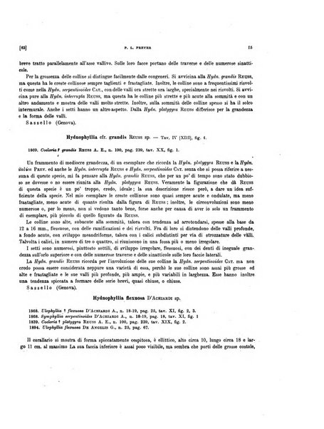 Palaeontographia Italica raccolta di monografie paleontologiche fondata da Mario Canavari nell'anno 1895