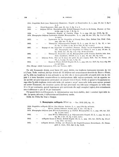 Palaeontographia Italica raccolta di monografie paleontologiche fondata da Mario Canavari nell'anno 1895