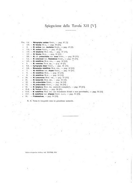 Palaeontographia Italica raccolta di monografie paleontologiche fondata da Mario Canavari nell'anno 1895