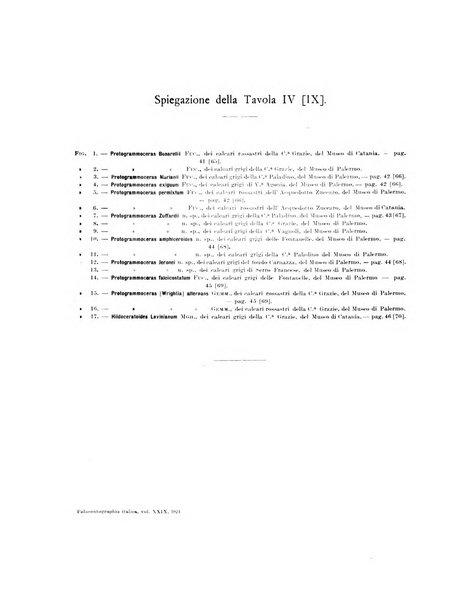 Palaeontographia Italica raccolta di monografie paleontologiche fondata da Mario Canavari nell'anno 1895