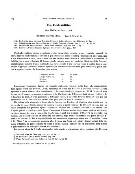 Palaeontographia Italica raccolta di monografie paleontologiche fondata da Mario Canavari nell'anno 1895