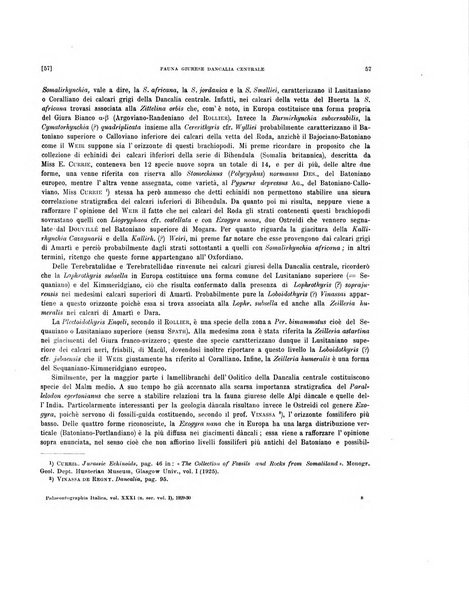 Palaeontographia Italica raccolta di monografie paleontologiche fondata da Mario Canavari nell'anno 1895