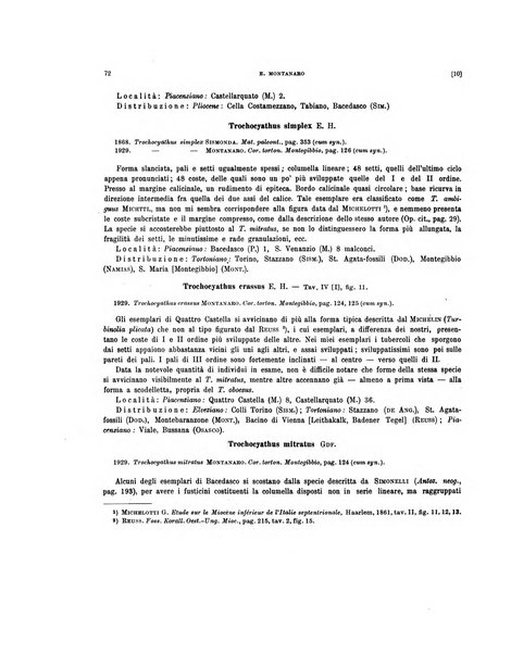 Palaeontographia Italica raccolta di monografie paleontologiche fondata da Mario Canavari nell'anno 1895