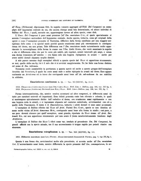 Palaeontographia Italica raccolta di monografie paleontologiche fondata da Mario Canavari nell'anno 1895