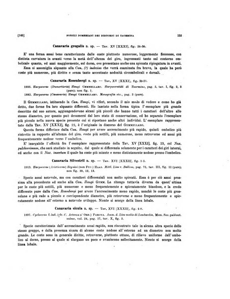 Palaeontographia Italica raccolta di monografie paleontologiche fondata da Mario Canavari nell'anno 1895