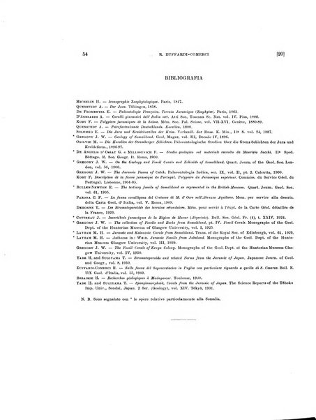 Palaeontographia Italica raccolta di monografie paleontologiche fondata da Mario Canavari nell'anno 1895