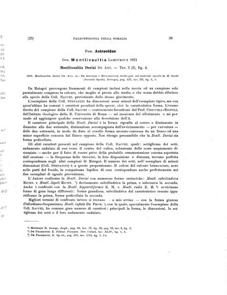 Palaeontographia Italica raccolta di monografie paleontologiche fondata da Mario Canavari nell'anno 1895