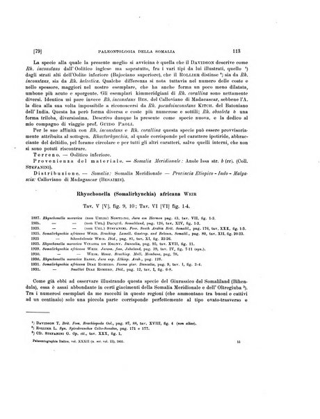 Palaeontographia Italica raccolta di monografie paleontologiche fondata da Mario Canavari nell'anno 1895