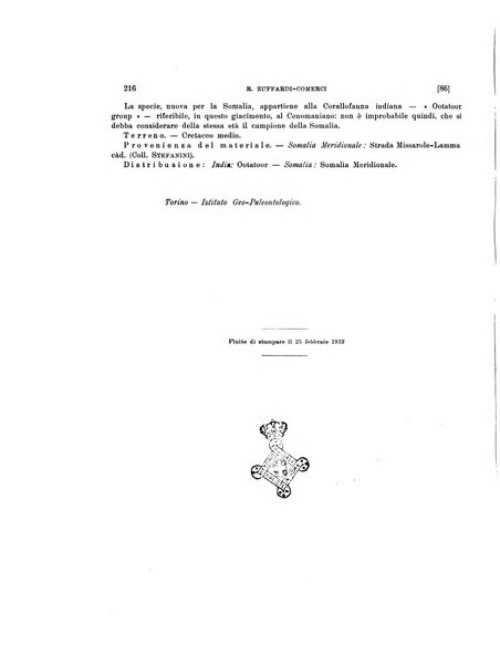 Palaeontographia Italica raccolta di monografie paleontologiche fondata da Mario Canavari nell'anno 1895