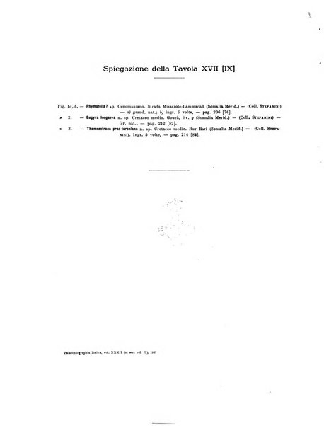 Palaeontographia Italica raccolta di monografie paleontologiche fondata da Mario Canavari nell'anno 1895