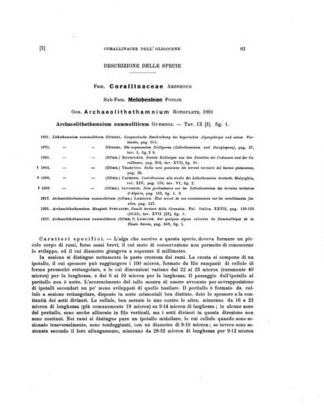 Palaeontographia Italica raccolta di monografie paleontologiche fondata da Mario Canavari nell'anno 1895