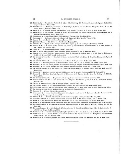 Palaeontographia Italica raccolta di monografie paleontologiche fondata da Mario Canavari nell'anno 1895