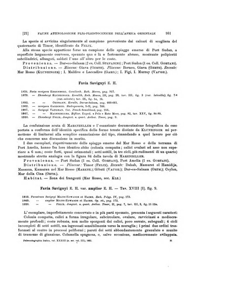 Palaeontographia Italica raccolta di monografie paleontologiche fondata da Mario Canavari nell'anno 1895