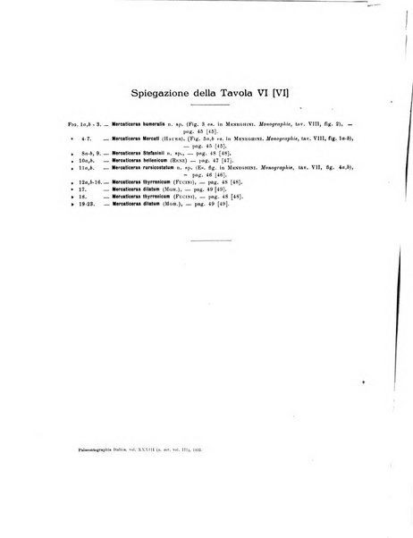 Palaeontographia Italica raccolta di monografie paleontologiche fondata da Mario Canavari nell'anno 1895