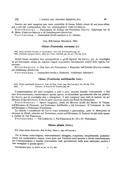 Palaeontographia Italica raccolta di monografie paleontologiche fondata da Mario Canavari nell'anno 1895