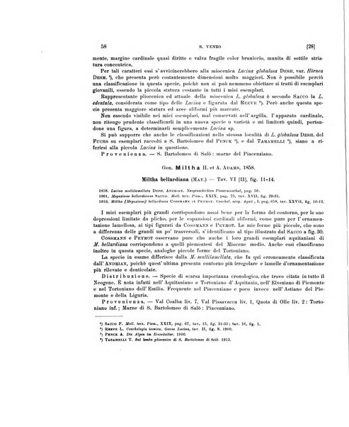 Palaeontographia Italica raccolta di monografie paleontologiche fondata da Mario Canavari nell'anno 1895