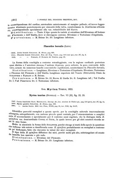 Palaeontographia Italica raccolta di monografie paleontologiche fondata da Mario Canavari nell'anno 1895