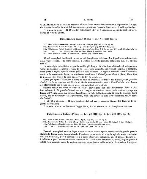 Palaeontographia Italica raccolta di monografie paleontologiche fondata da Mario Canavari nell'anno 1895