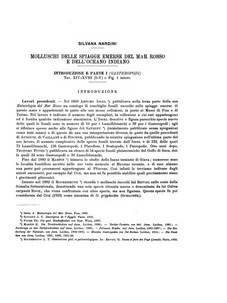 Palaeontographia Italica raccolta di monografie paleontologiche fondata da Mario Canavari nell'anno 1895