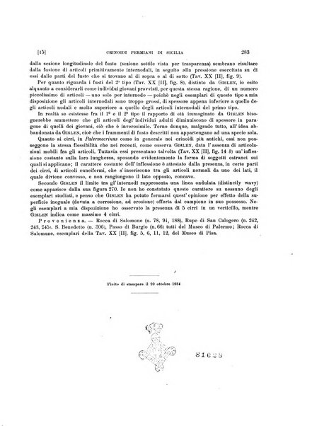 Palaeontographia Italica raccolta di monografie paleontologiche fondata da Mario Canavari nell'anno 1895