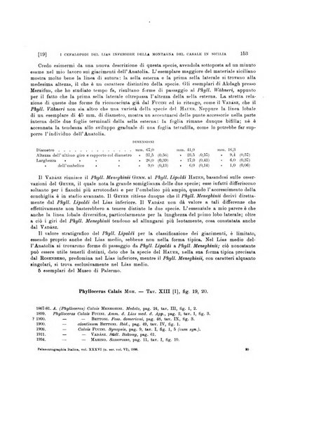 Palaeontographia Italica raccolta di monografie paleontologiche fondata da Mario Canavari nell'anno 1895