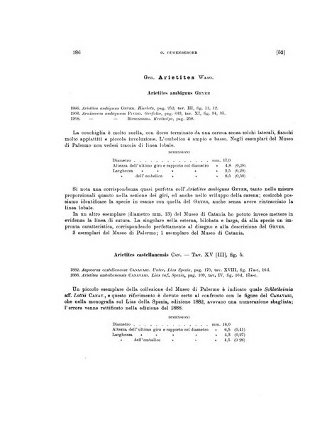 Palaeontographia Italica raccolta di monografie paleontologiche fondata da Mario Canavari nell'anno 1895