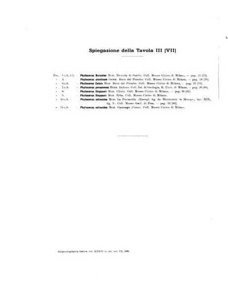 Palaeontographia Italica raccolta di monografie paleontologiche fondata da Mario Canavari nell'anno 1895