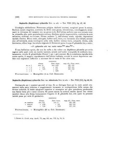 Palaeontographia Italica raccolta di monografie paleontologiche fondata da Mario Canavari nell'anno 1895