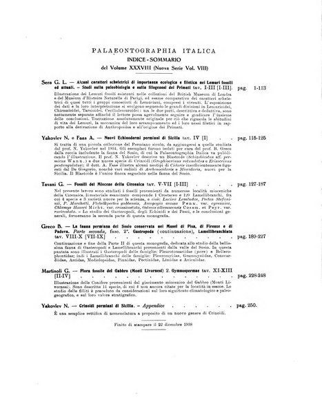 Palaeontographia Italica raccolta di monografie paleontologiche fondata da Mario Canavari nell'anno 1895