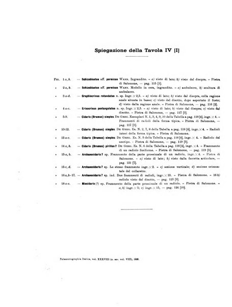 Palaeontographia Italica raccolta di monografie paleontologiche fondata da Mario Canavari nell'anno 1895