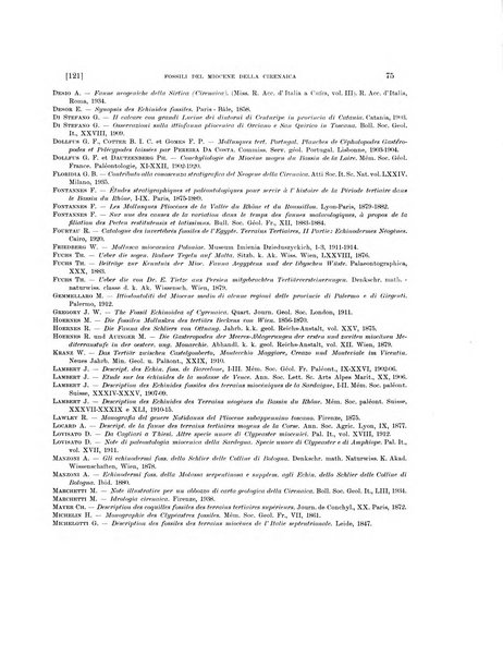 Palaeontographia Italica raccolta di monografie paleontologiche fondata da Mario Canavari nell'anno 1895