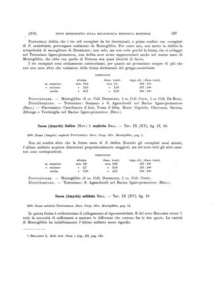 Palaeontographia Italica raccolta di monografie paleontologiche fondata da Mario Canavari nell'anno 1895