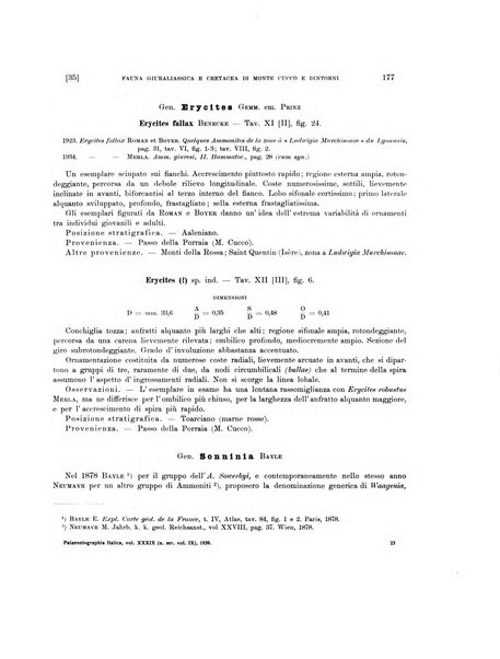 Palaeontographia Italica raccolta di monografie paleontologiche fondata da Mario Canavari nell'anno 1895