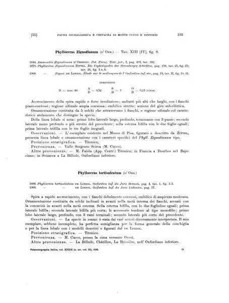 Palaeontographia Italica raccolta di monografie paleontologiche fondata da Mario Canavari nell'anno 1895