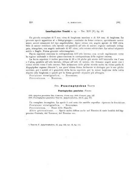 Palaeontographia Italica raccolta di monografie paleontologiche fondata da Mario Canavari nell'anno 1895