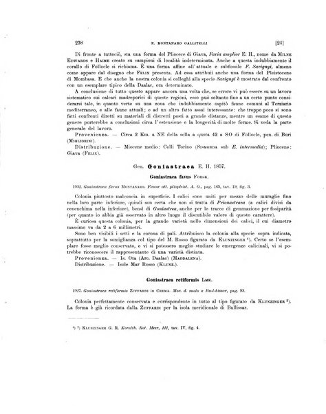 Palaeontographia Italica raccolta di monografie paleontologiche fondata da Mario Canavari nell'anno 1895