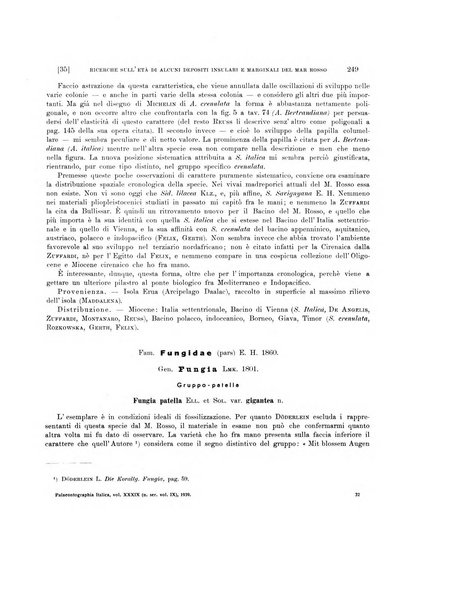 Palaeontographia Italica raccolta di monografie paleontologiche fondata da Mario Canavari nell'anno 1895