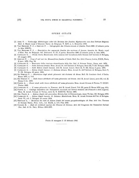 Palaeontographia Italica raccolta di monografie paleontologiche fondata da Mario Canavari nell'anno 1895