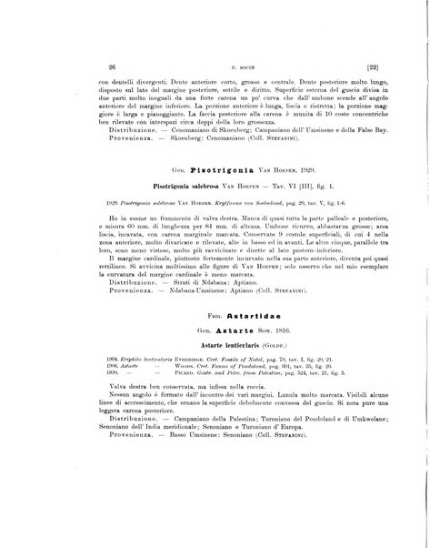 Palaeontographia Italica raccolta di monografie paleontologiche fondata da Mario Canavari nell'anno 1895