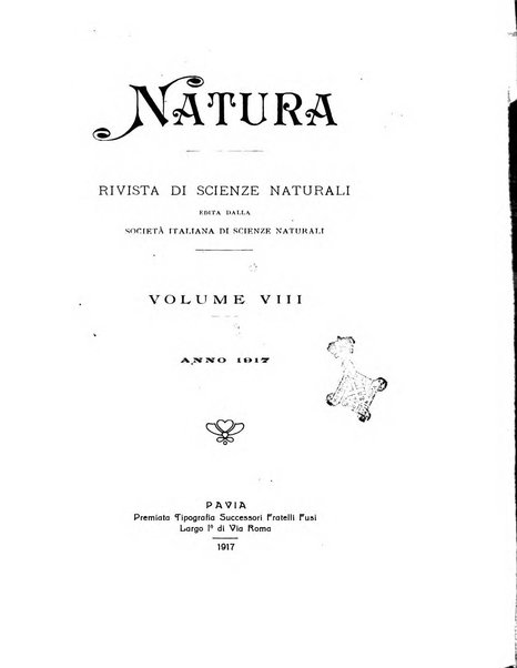 Natura rivista mensile di scienze naturali