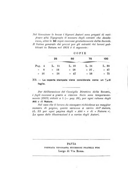 Natura rivista mensile di scienze naturali