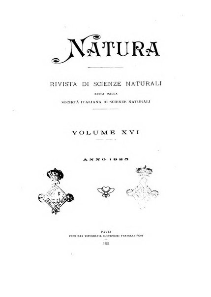 Natura rivista mensile di scienze naturali