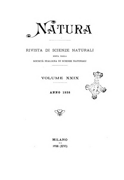 Natura rivista mensile di scienze naturali